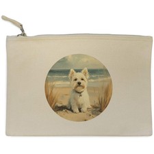 'Westie Dog on Beach' Canvas