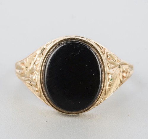 Antique 9ct gold - gold, black