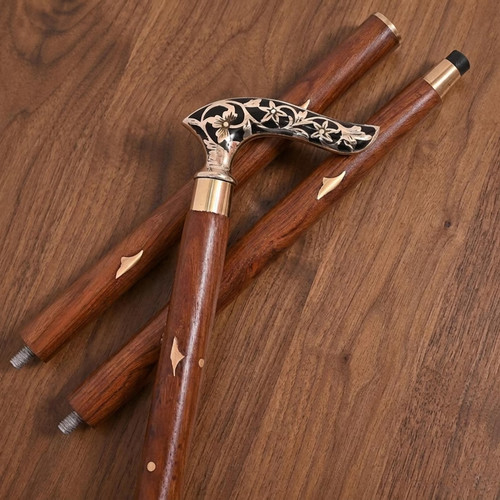 Handmade brass handle walking - handmade,