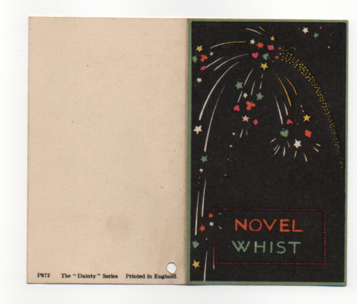 Novel whist score card green - score,