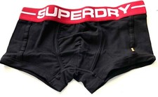 Superdry Men's Sport Fair Isle Boxer Single Pack Underwear Black & Red Waist