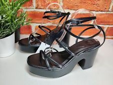 BNWT ZARA BLACK SANDALS UK 6 STRAPPY WEDGE HEEL PLATFORM WOMENS SHOES RRP £25.99