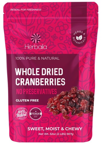 Dried cranberries unsweetened - dried,