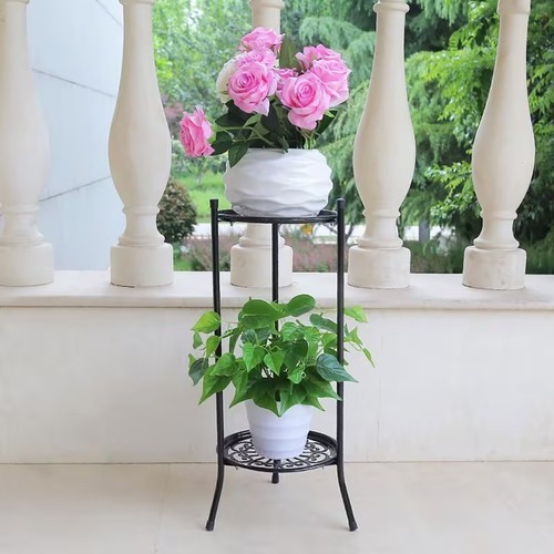 Iron flower pot - flower, tall