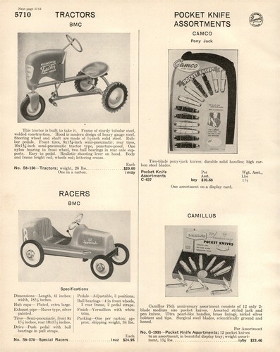 1953 paper bmc pedal car - 1953, ad