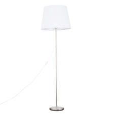 Standard Floor Lamp Large Standing Reading Living Room Light Lampshade Chrome