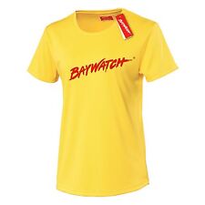 LICENSED BAYWATCH ® YELLOW LADIES COOLTEX T-SHIRT SPORTS LIFEGUARD FANCY DRESS