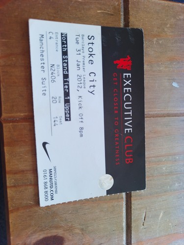 Ticket 2012 manchester - ticket,