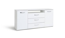 Hayward 2 Door 3 Drawer Sideboard White Gloss Storage Cabinet Furniture