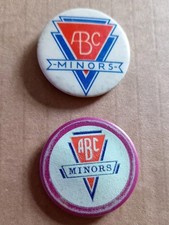 2 Vintage ABC Minors Cinema 1950's  (Childrens Club) Badges