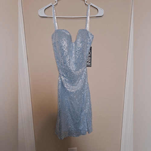 Jovani 07666 sequin spaghetti - 07666,