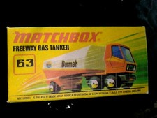 Matchbox Superfast  No63 Freeway Gas Tanker - Replica Box
