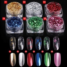 Nail Mirror Flakes Magic Foil Chrome Metallic Powder Shiny Sequins Decoration
