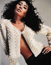 KNITTING PATTERN COPY Ladies Designer LOOP STITCH 4PLY CARDIGAN  32-52" 587j