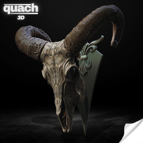 Ritual goat skull - goat,