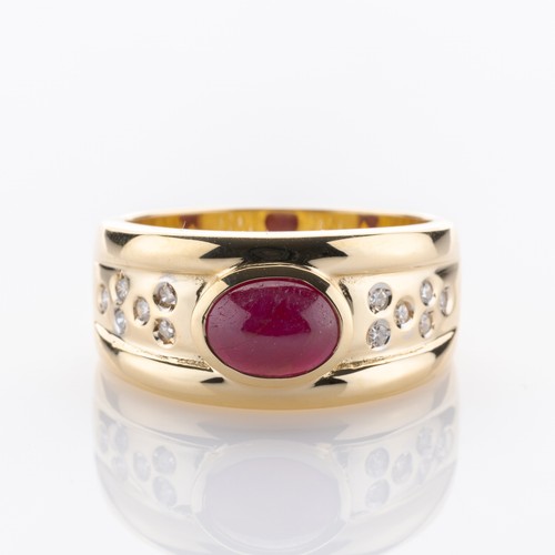 585 yellow gold ring - , 1.0