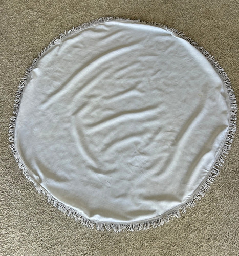 Vintage white cotton round - cotton,