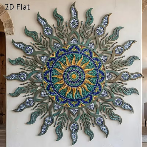 Mandala sun metal wall art - sun,