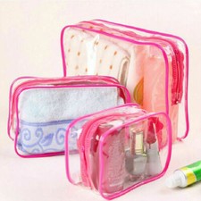 3 x Clear Travel Toiletries