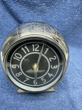 VINTAGE CHROME WORLD GLOBE CLOCK ART DECO