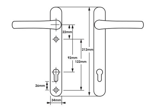 Upvc door handles - door,