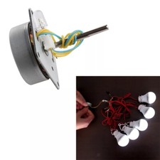 DIY Fun Mini Wind Turbine Motor Generator with Power Generation LED Light