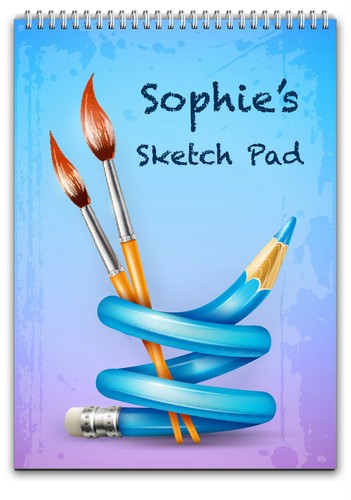 Personalised drawing pad a4 - personalised, pad/a4