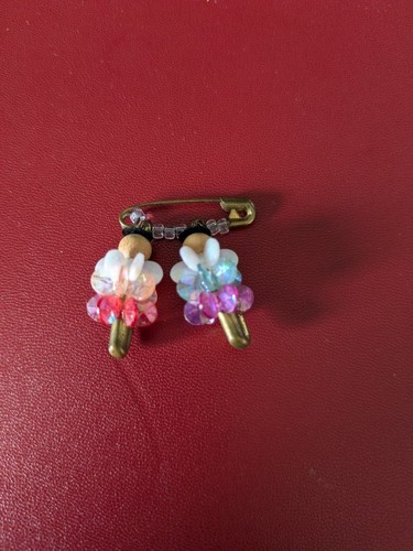 Handmade beaded safety pin - handmade,