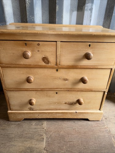 Victorian pitch pine chest - pitch, of