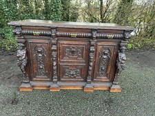 Victorian Carved Oak Sideboard