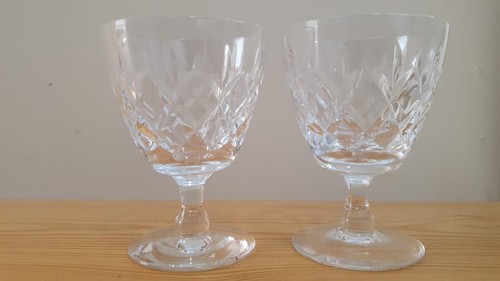 Pair vintage crystal - pair, sherry