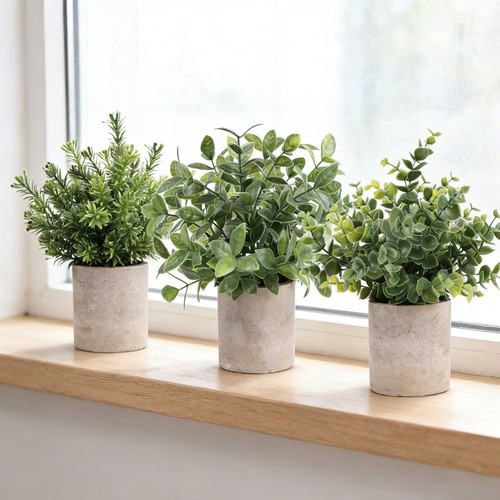 Pack mini potted artificial - 3,