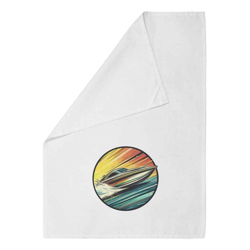 Powerboat racing cotton - 'powerboat, tea