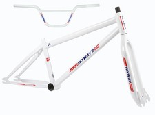 Skyway T/A 24 Inch Old School BMX Frame / Fork / Bar Kit White