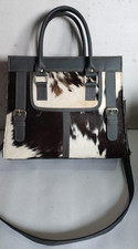 Western Black White Cowhide