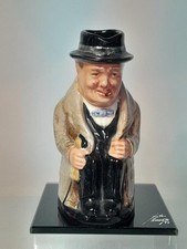 SMALL Royal Doulton WINSTON CHURCHILL 4" 10cm Toby Jug 5 Photos D6175 Character