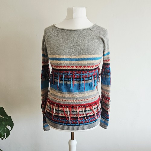 Stefanel wool fringe jumper - stefanel,