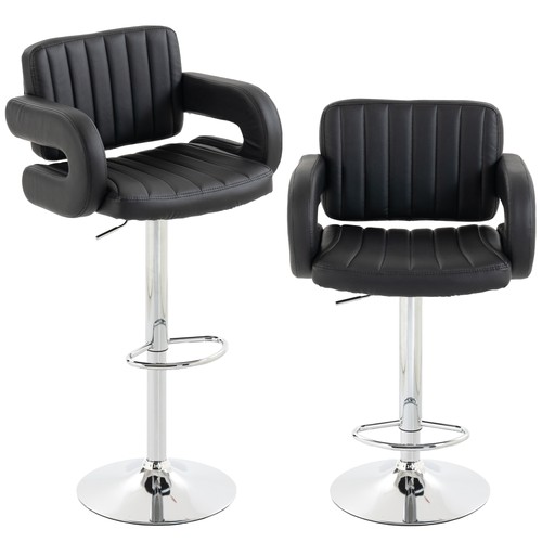 Homcom bar stools - bar, adjustable