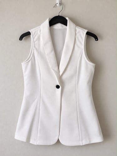 White sleeveless longline - sleeveless,