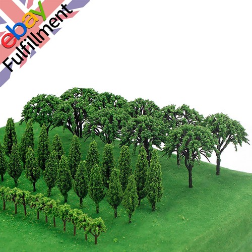 Plastic model trees train - plastic,