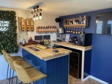 Oak Home Drinks Bar And Back Bar.