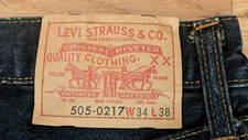 555 VALENCIA LEVI LVC VTG 1967 505-0217 big E RED LINE SELVEDGE JEANS 34/32×38 
