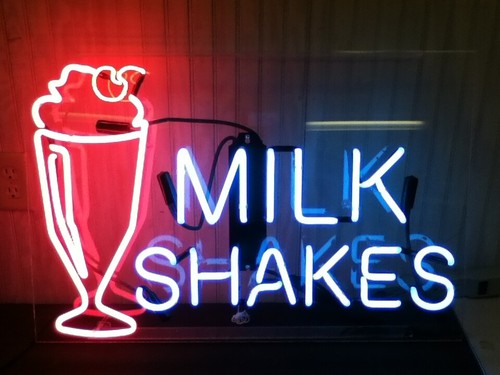 X14 milk shakes neon - neon, sign