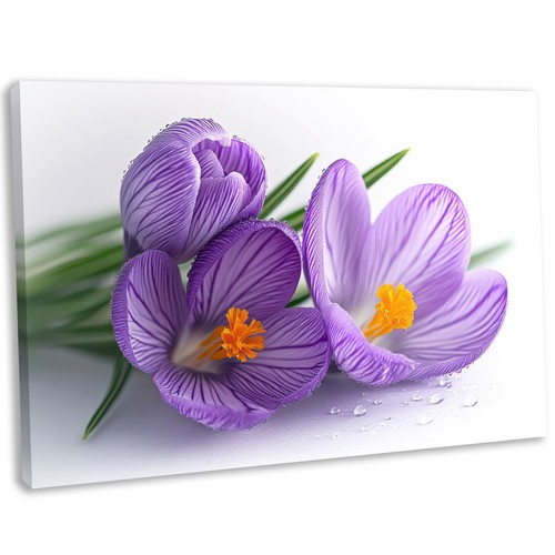 Crocus flowers canvas - canvas, art