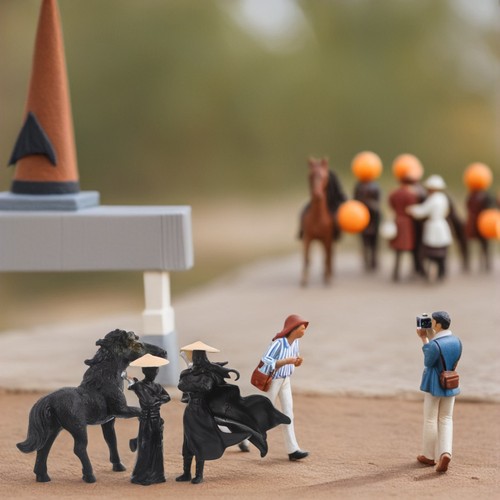Mini resin standing horse - mini,