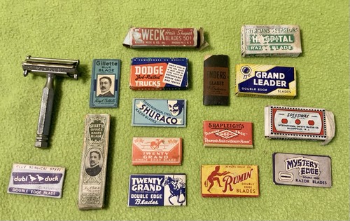Vintage barbershop razor blade - razor,