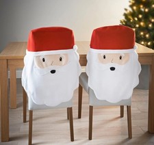 2Pk Santa Face Chair Covers