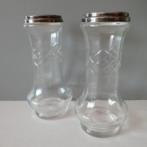 Pair antique cut glass - pair,