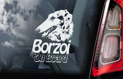 Borzoi car sticker russian - car, sticker,