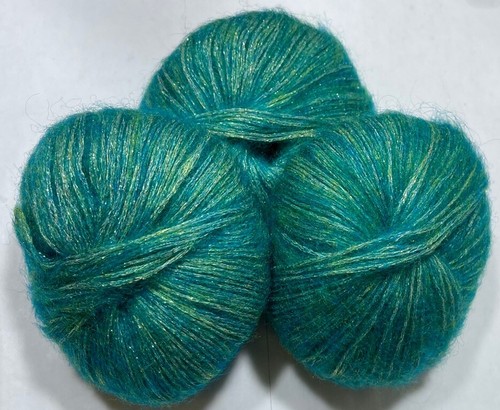 Green glitter mohair yarn - glitter,